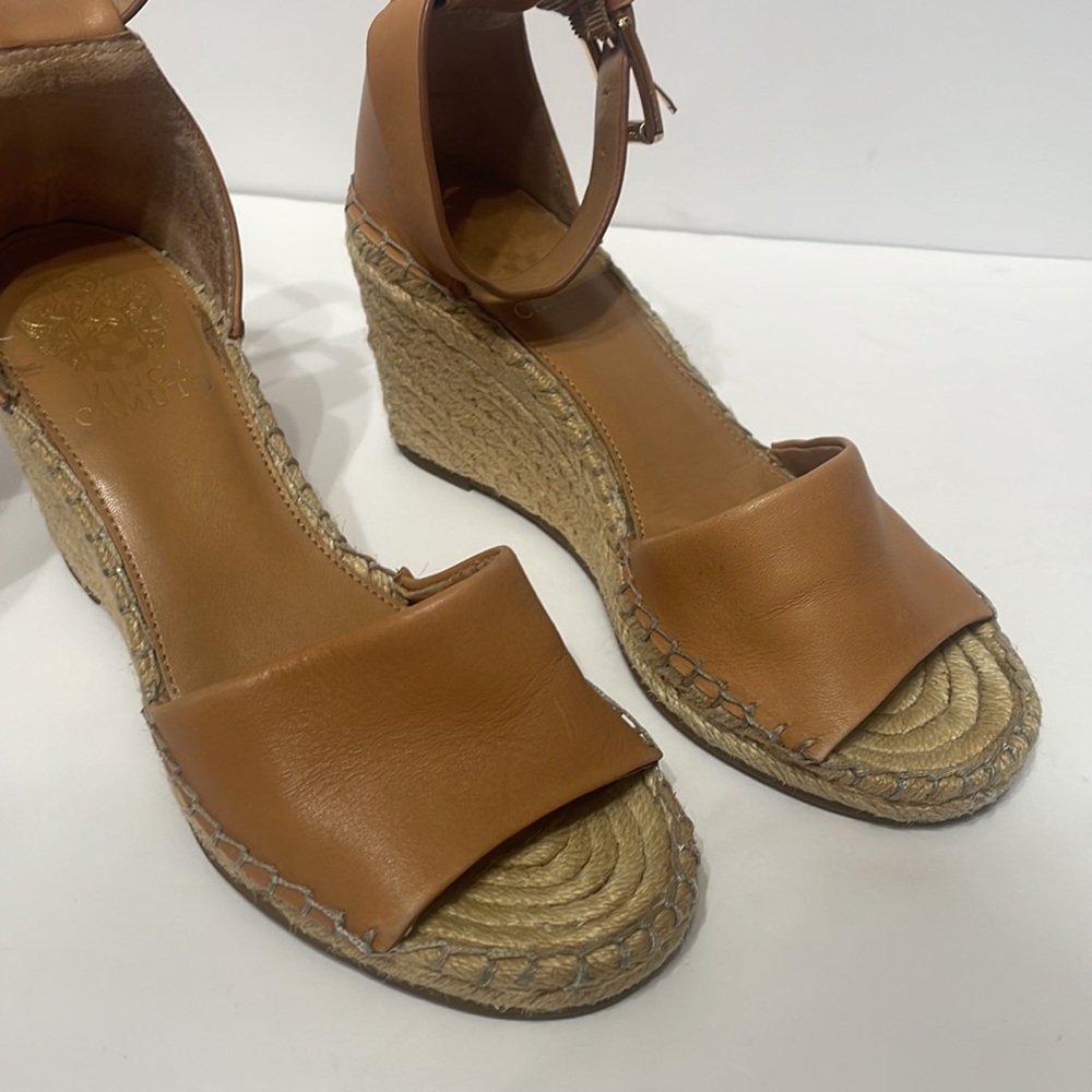 Vince Camuto Leera 6M Tan Wedge Espadrille Sandals - Picture 3 of 6